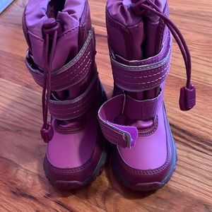 Toddler girl snow boots purple